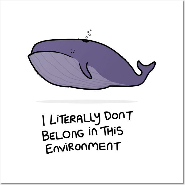 Grumpy Whale Wall Art by grumpyanimals